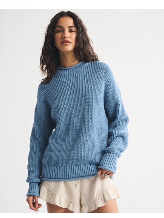 Abercrombie & Fitch Sweaters - Abercrombie & Fitch Light Blue Chunky Knit Sweater